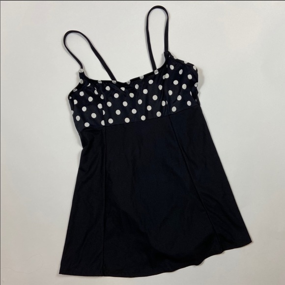 Sirena Polka Dot Skirted One Piece Bathing Suit 14 - Picture 1 of 7